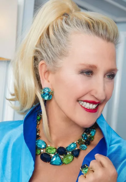 New $870 HEIDI DAUS "Bella Veneto" Iconic Set Beaded Crystal Necklace Earrings