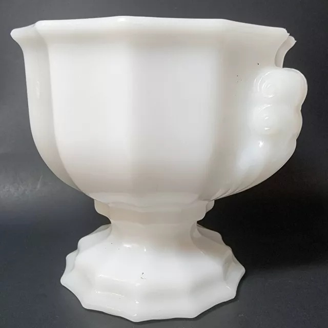 Milk Glass Vase Compote Stemmed MJ-46 Vintage E.O. Brody Co. Cleveland Ohio USA
