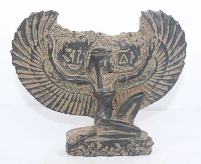 RARO ANTIGUO EGIPCIO ANTIGUO FARAÓNICO ISIS Estatua alada Piedra -EGYCOM