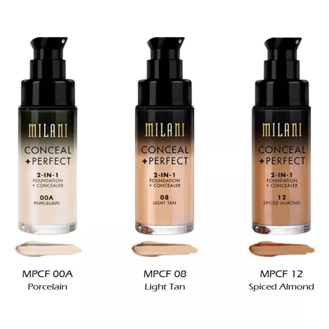 1 MILANI CONCEAL + PERFECT 2-IN-1 FOUNDATION + CM Recoger Su 1 Color " Joy