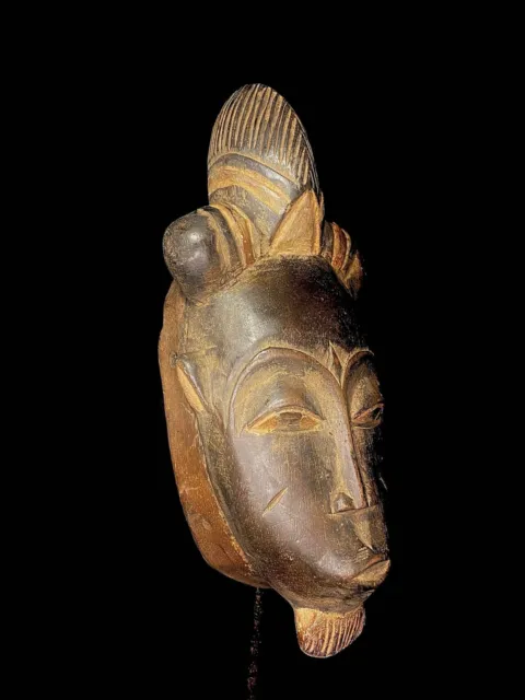 African Hand Wooden Guro Africa Mask Authentic Antique Mask handmade-6479