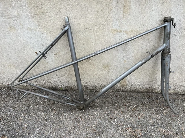 LUCIEN CHAPELON CADRE ARTISANAL ANCIEN VELO RANDONNEUSE BICYCLE FRAME 54cm 1940