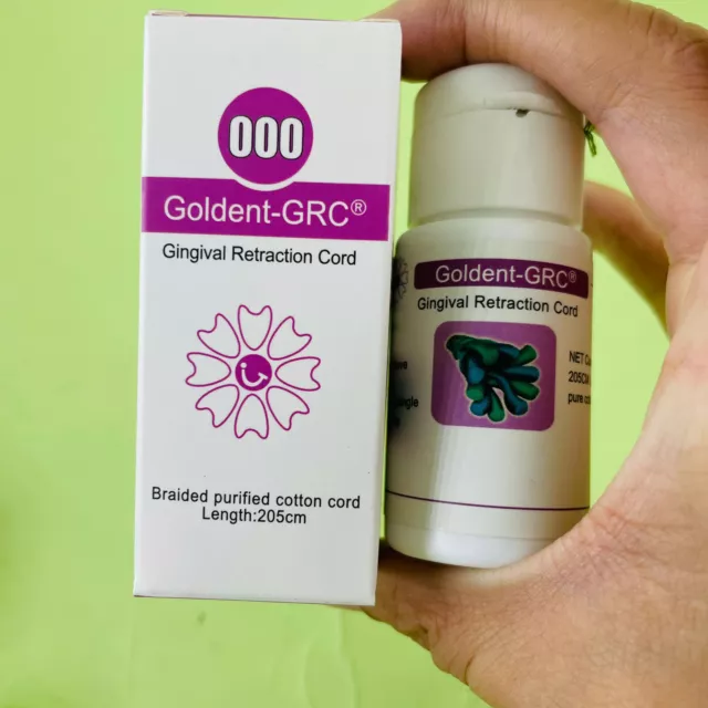 5 Bottle 000# Goldent-GRC Dental Gingival Retraction Cotton Cord Packing