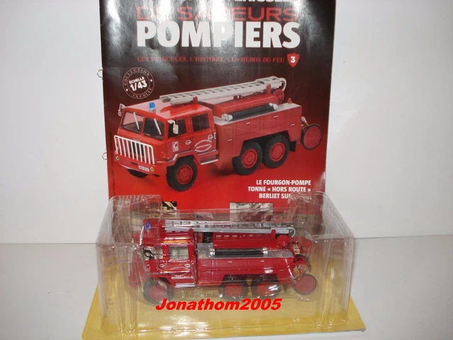 Camion De Pompiers Berliet GAK 20H2 échelle 1:43 - Modèle Réduit Métal Strasbourg, Neuf