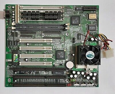 A-Trend ATC-5130 Sockel 7 ISA Mainboard + Intel Pentium MMX 200MHz + 64MB RAM