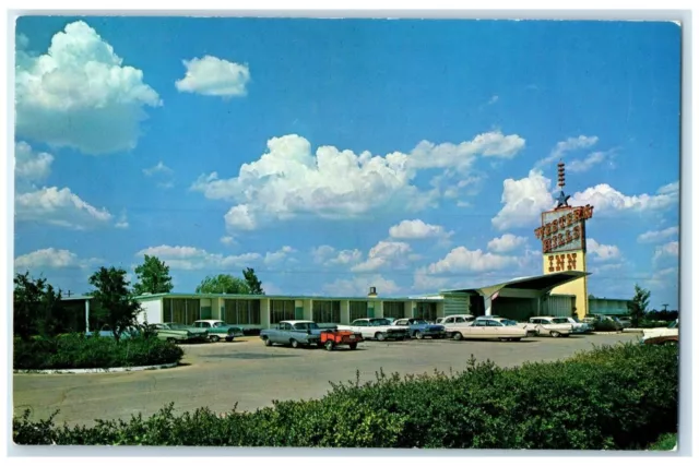 c1960's Western Hills Inn Motel Cars Scene Euless Texas TX Vintage Postcard