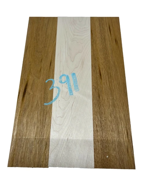 Maple + African Mahogany Electric/Bass Guitar Body Blank, 3 Piece Glued