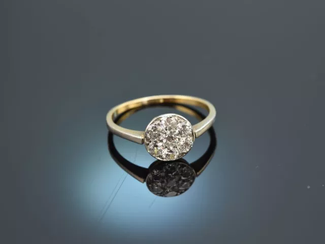 Antiker Ring Mit Altschliff Diamanten Ca 1,05 Ct Aus Gold 585 Um 1900 Entstanden