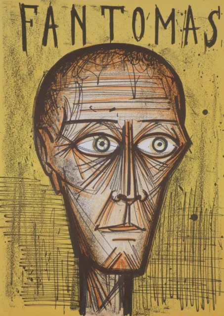 Bernard BUFFET : Fantomas, LITHOGRAPHIE originale, 3000ex,  MOURLOT, 1968