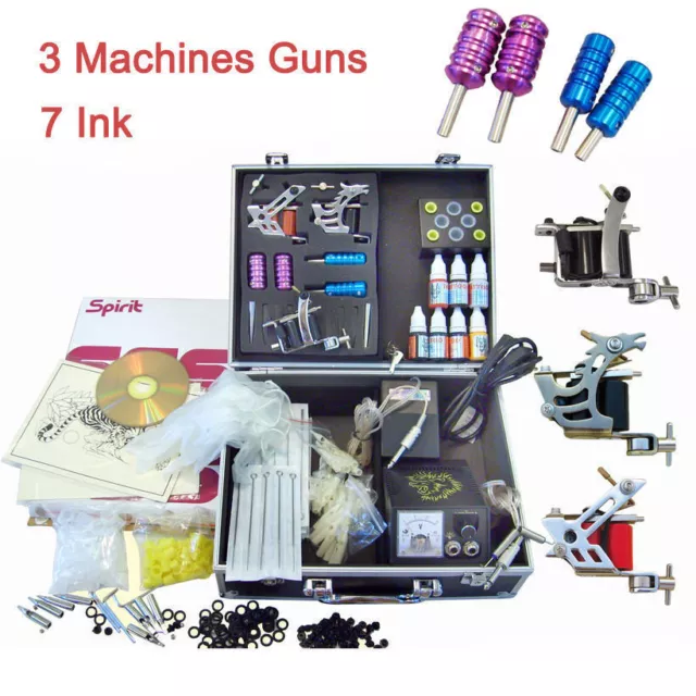 Pro 3 Macchinetta Tattoo Kit Tatuaggio Tatuaggi Machine Dalla Completi Kit