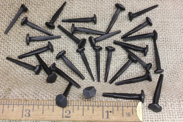 1" Rosehead 30 nails square wrought iron vintage rustic Decorative historic