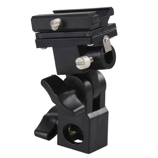 B-Type Flash Hot Shoe Bracket Tripod Umbrella Holder Light Stand Adapter NTJ^SA