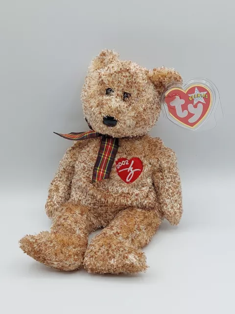 Ty Beanie Babies Bear 2002 Signature Bear New With Tags And Plastic Protector