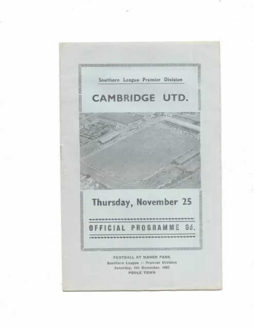 Nuneaton Borough v Cambridge United 25-11-1965 southern league premier