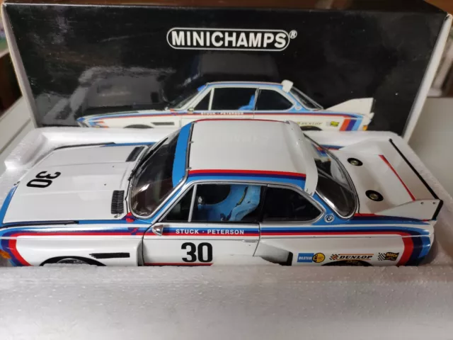 Minichamps 1/18 BMW 3.5 CSL Hans Stuck. Ronnie Peterson.Norisring DRM 1975 Boxed