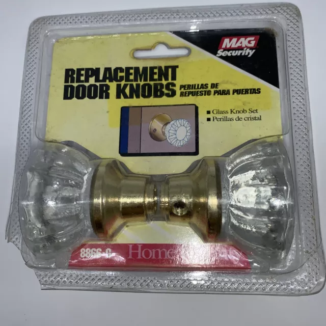 MAG SECURITY REPLACEMENT GLASS DOOR KNOBS 8866-G NEW IN PACKAGE *read