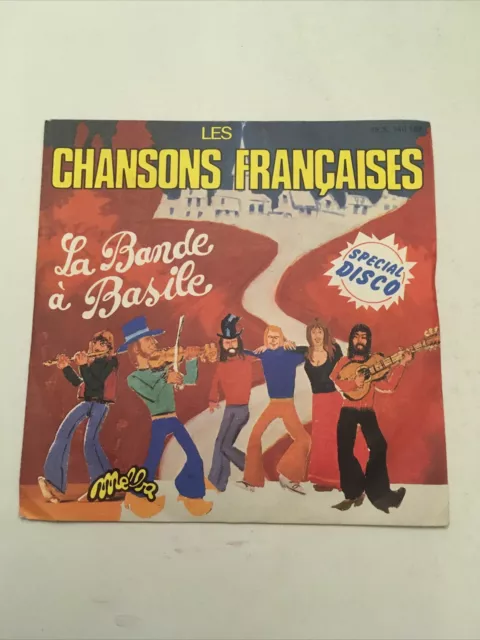 Vinyle, 45 tours : LA BANDE À BASILE, Les chansons française, Bonjour madame, Me Vinyle, 45 tours : LA BANDE À BASILE, Les chansons française, Bonjour madame, Me