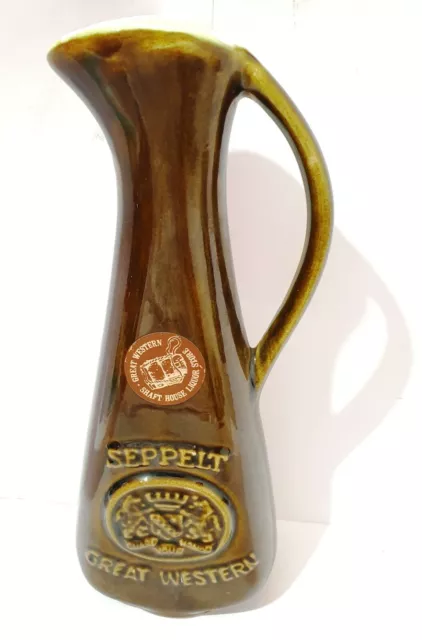 Vintage SEPPELT GREAT WESTERN Pottery Clay Stoneware BOTTLE / JUG / DECANTER