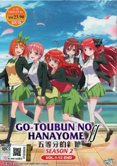 ANIME DVD~ENGLISH DUBBED~Go-toubun No Hanayome Season 1+2(1-24End+Movie)+GIFT