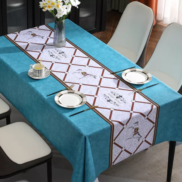 Hot Luxury High-grade European Style Table Cloth Plain Print Party Event Outdoor 3