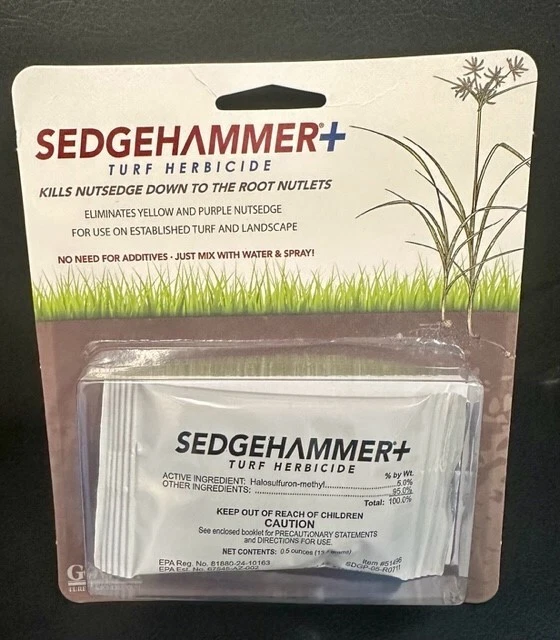 SEDGEHAMMER + PLUS TURF Lawn HERBICIDE Nutsedge & Weeds 1 Pack (NEW