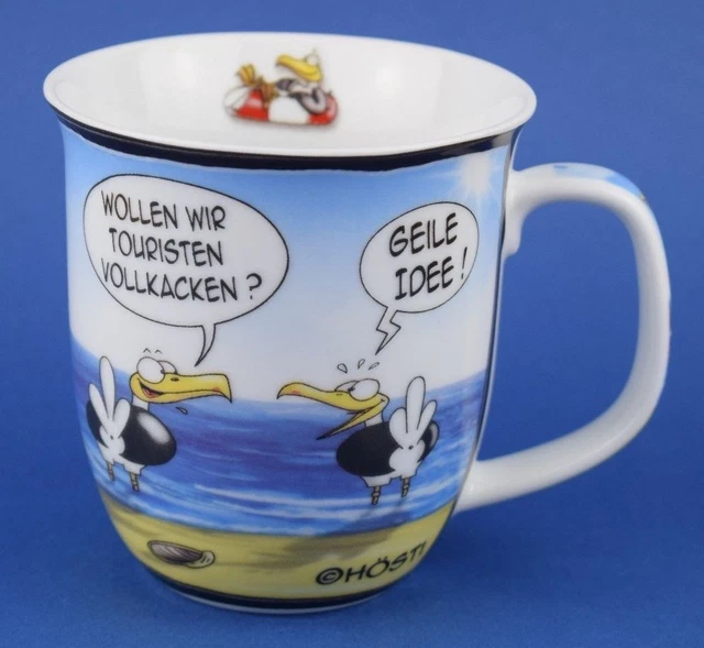 Becher Mit Spruch 'Wollen Wir Touristen Vollkacken' – Humorvolles Trinkgefäß Für Lockere Runden | Aus Keramik