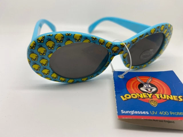 Occhiali da sole vintage per bambini Looney Tune - Montatura blu Tweety Bird - Warner Bros