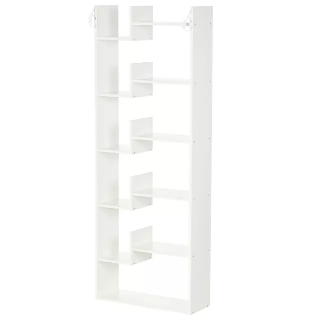 HOMCOM Mobile Libreria 11 Scaffali Aperti 6 Livelli in MDF e Truciolato Bianco