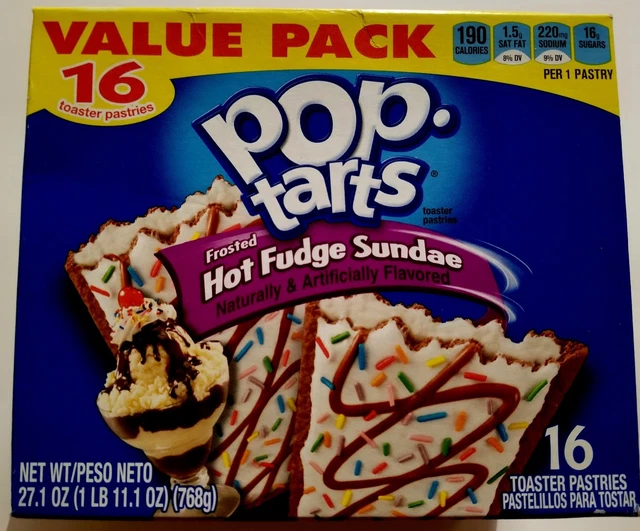 NEW POP TARTS Toaster Pastries Frosted Hot Fudge Sundae 16 Count 13.99