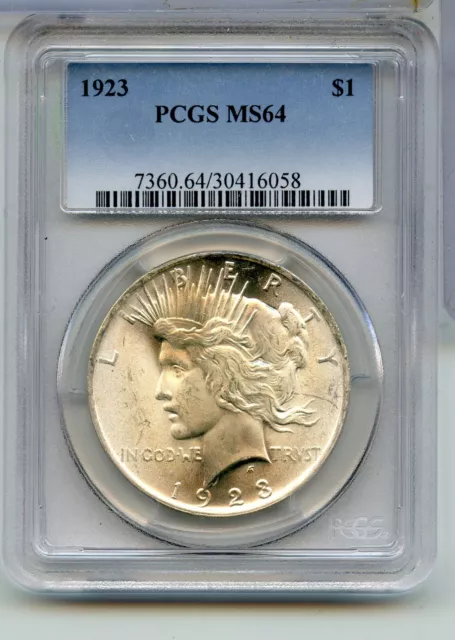 1923-P Peace Silver Dollar PCGS MS64 Philadelphia Mint - KR925