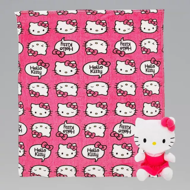 Hello Kitty "Pink Pride"(Sanrio) Plush and Throw Blanket