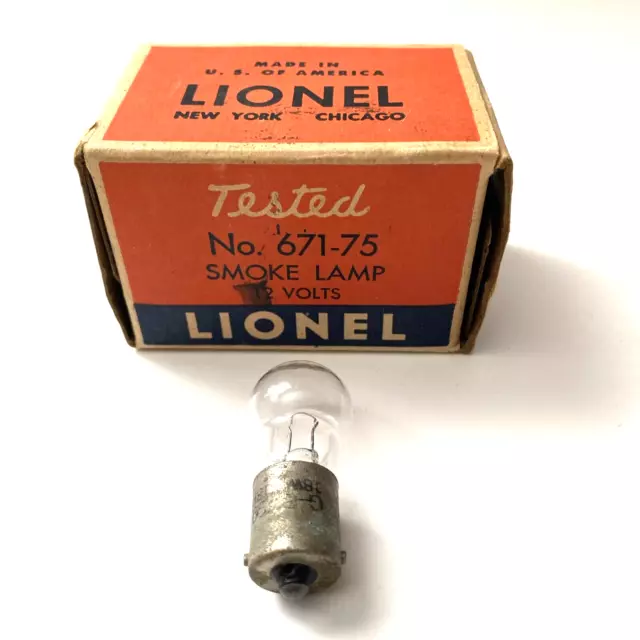 Lionel 671-75 Postwar 18 Volts Smoke Lamp w/ Original Box