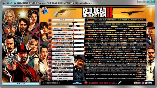 Red Dead Redemption 2 Cheats Trainer Mods Tricks Codes Software Cheat Mod Code