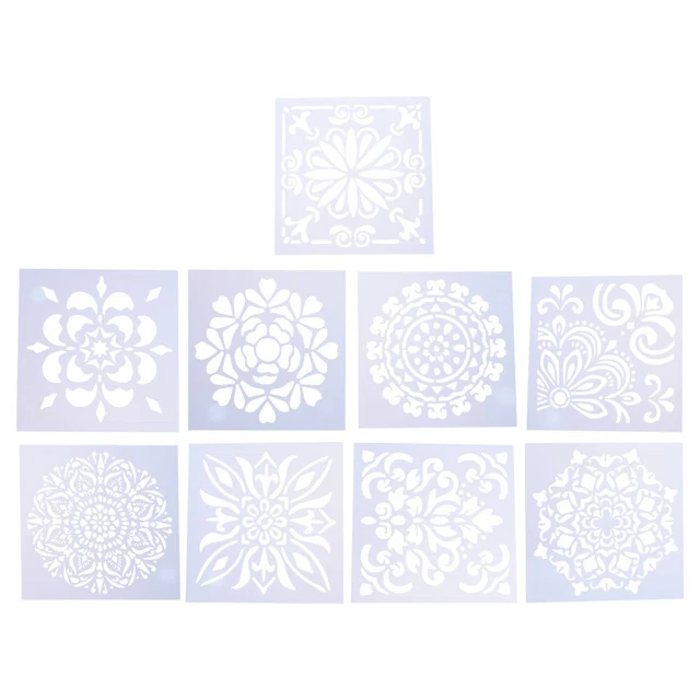 9 PCS POCHOIR De Dessin En Plastique Modèle Peinture Pour Table Carrelage Mural EUR 8,69