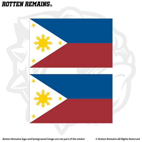 Philippines Flag Decal SET Filipino Vinyl Sticker Car Window Bumper e4m