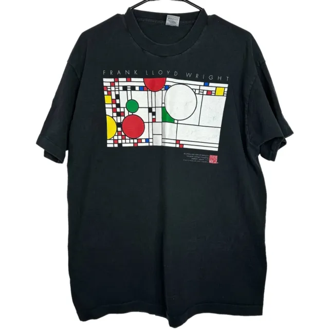 Vtg Frank Lloyd Wright Shirt XL 1993 Black Fruit Of The Loom USA Tag Made in USA