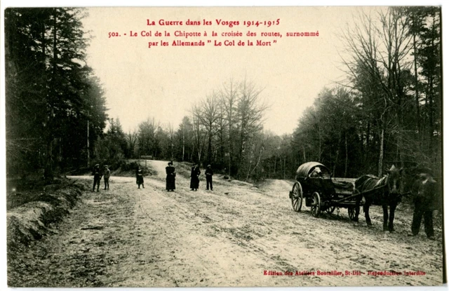 CPA 88 Vosges Col de la Chipotte at the Crossroads Animated Cigarette Animals