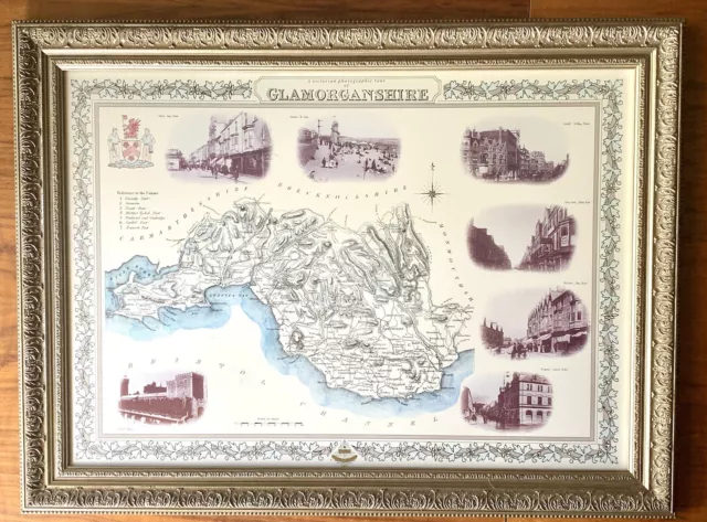 GLAMORGANSHIRE Framed Map & Photo Tour  Francis Frith 22”x16” Mint!