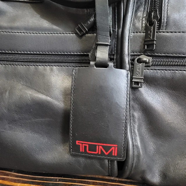 Tumi Alpha Deluxe Black Leather Messenger Bag Briefcase 9625D3 3