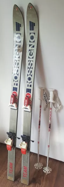 Rossignol Team Children Skis 138cm With Salomon S137 Bindings & Poles 83CM