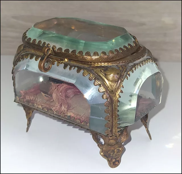 Antique french Napoleon III jewelry box 19th century bronze