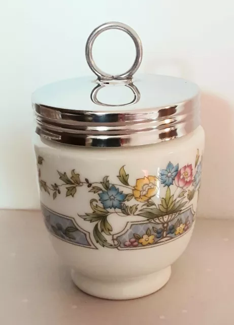 Cuit Oeuf-Egg Coddler- Porcelaine Anglaise Royal Worcester Decor Floral