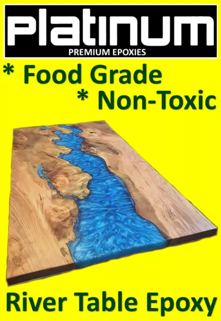 FOOD GRADE Platinum River Table Epoxy Resin non toxic Deep Cast Art Craft 2:1