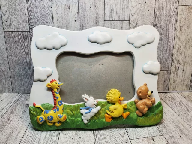Vintage Collectible Suzy's Zoo Baby Frame Running Animals, 4 X 6 Photo