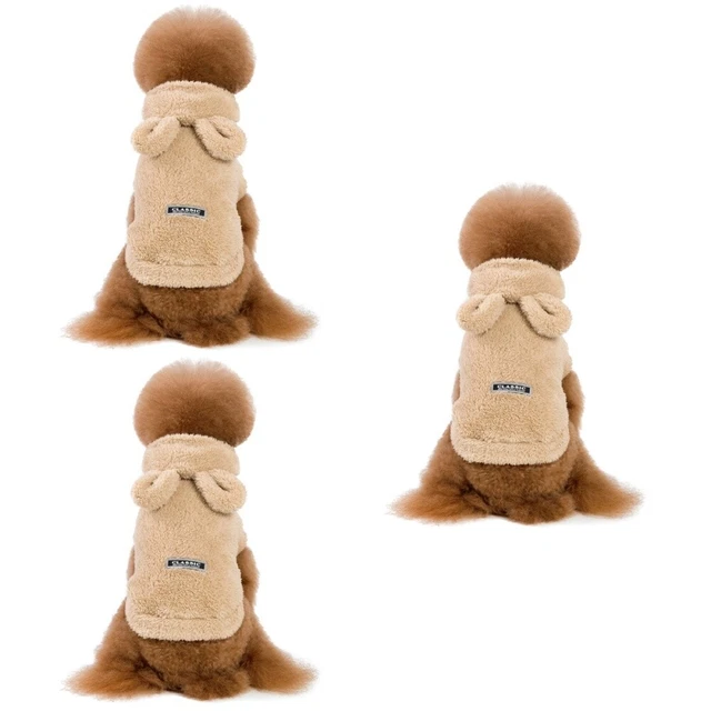 3 Count Dog Winter Clothes Small Dogs Boy Fleece Pullover Autumn And Winter
