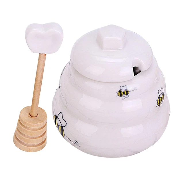 Distributeur De Miel En Acrylique MMCCHB - Pot Ruche 8 Oz Avec Support, Idéal Pour Sirop