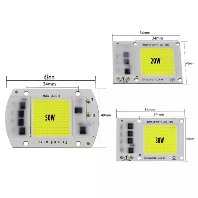 Projecteur LED COB puce IC Pilote 20W 30W 50W Blanc froid Remplacement