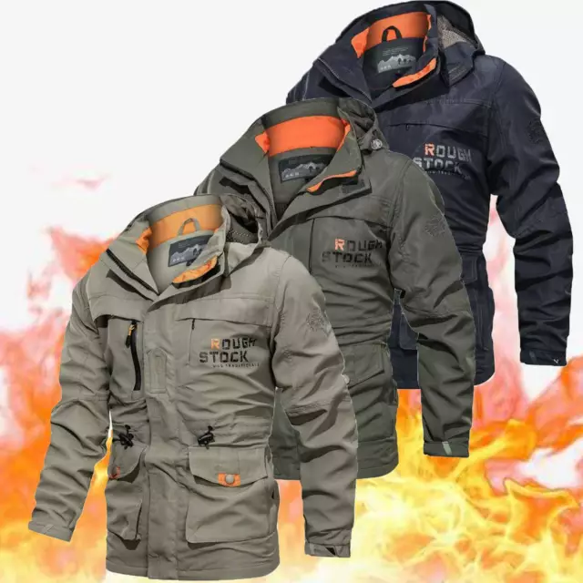 Mens Warm Winter Waterproof Military Jackets Hooded Combat Outdoor Tactical Coat