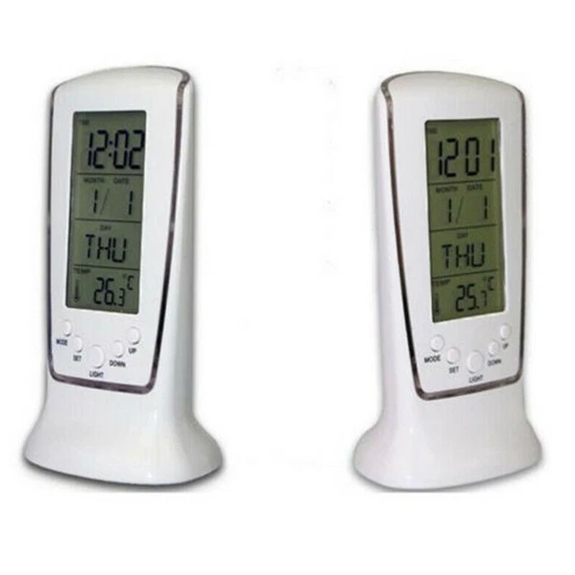 Elettronica Temporizzazione Mini Alarm Clock Blu Schermo LED Luminoso Music