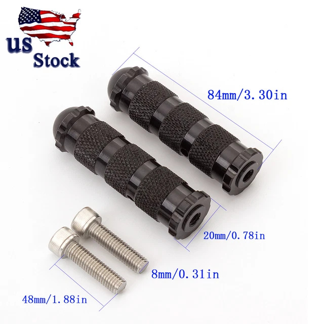 Motorcycle Folding Foot Pegs Rear set Footrest Racing Pedals Black Universal US
